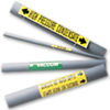 Mechanically applied pipe markers